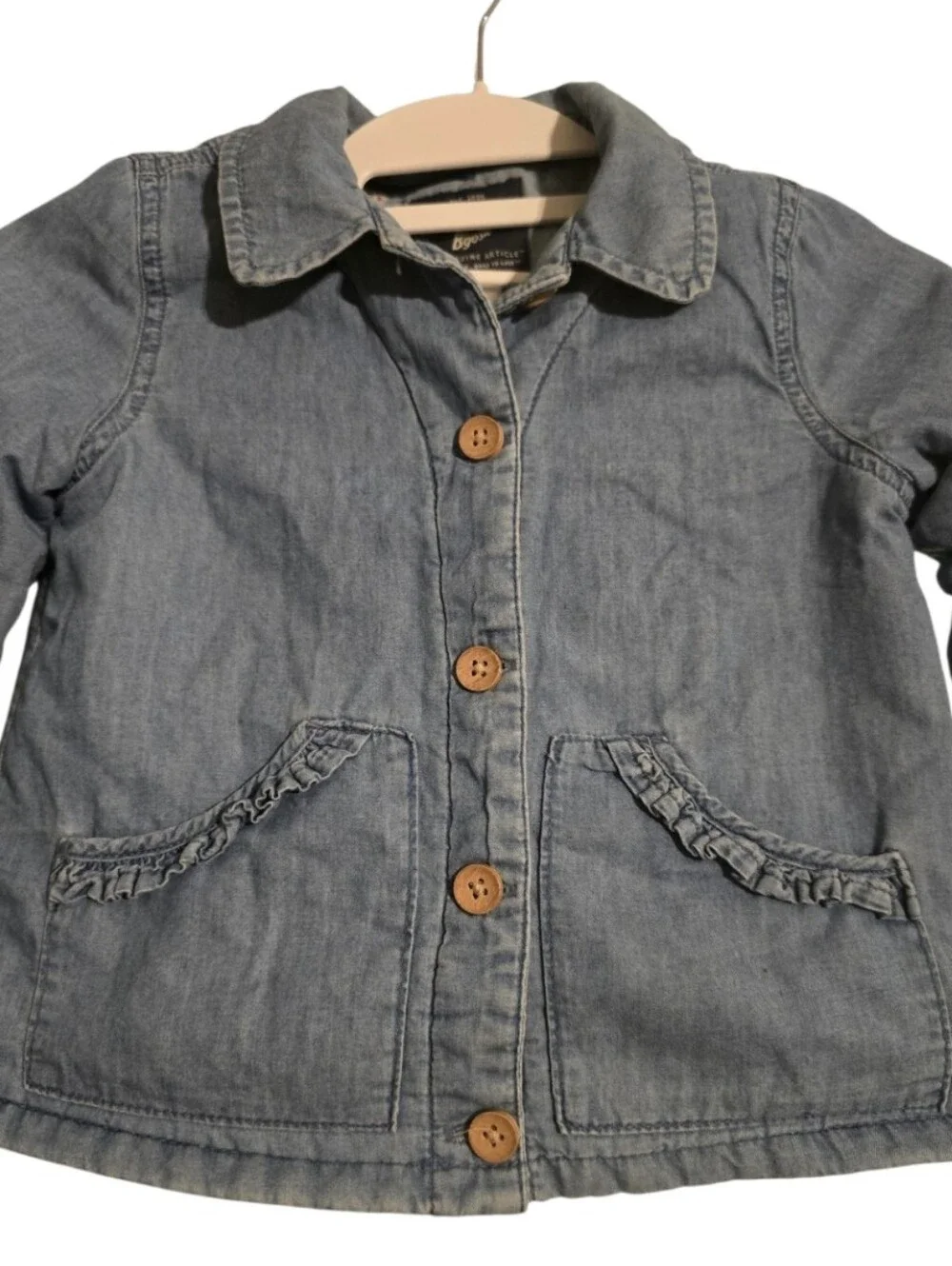 OshKosh B'gosh Lightweight Toddler Girls Denim Jacket Size 4T In EUC